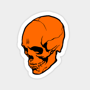 Skull- orange Sticker